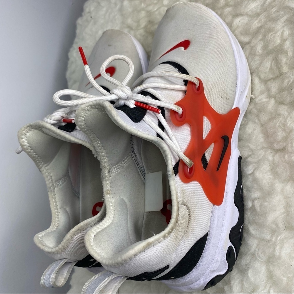 Nike Presto React White University Red Men's Size 8 CU4898-100 - Picture 5 of 9